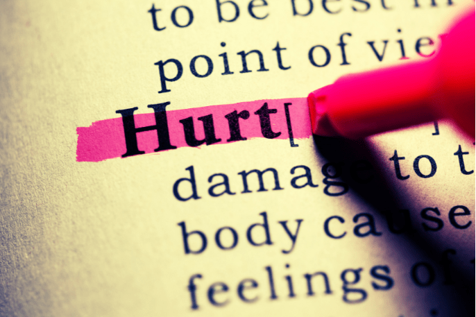 Image of word hurt